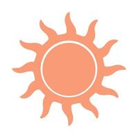 Sun sign yoga element hand drawn vector