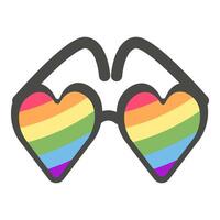 Sunglasses LGBT isolated on white background. LGBT pride community vector