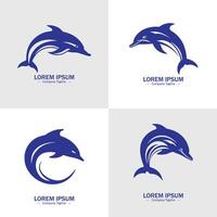 Set of Abstract Fish silhouette logo icons, with a white background for your company, the shark logo design ideas vector
