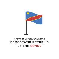 Congo Independence Day. Congo waving flag illustration. vector
