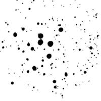 Splatter black brush splash element on white background. vector