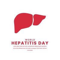World Hepatitis Day on July 28. Flat design vector