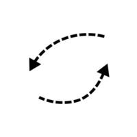 Curved dotted arrow. Arrow stripes design with dotted lines. vector