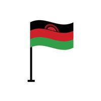 flag of Malawi isolated on transparent background vector