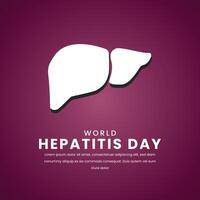 illustration on the theme of World Hepatitis Day on July 28. vector