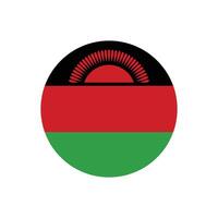 Flag of Malawi isolated on white background vector