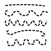 Curved dotted stripes design with dotted lines. vector