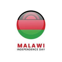 Malawi happy independence day design on transparent background . illustration vector