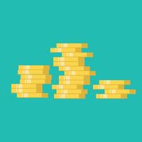 Stack of coins, symbolizing wealth, prosperity, and business vector