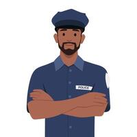 Police officer. Man in form of policing. vector