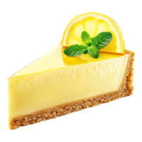 Yellow Cheese Lemon Cake on Transparent Background png