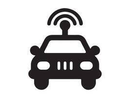 car with wifi icon on white background vector