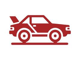 a red car icon on a white background vector