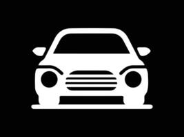 car icon on black background vector