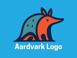 Aardvark Logo. Aardvark icon. Aardvark face logo. Silhouette simple. Flat style. Logo design template. vector