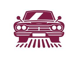 a car is shown in a maroon color vector