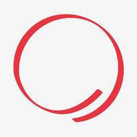 Red circle pen draw. Highlight pencil check. Message text buble. illustration on white background vector