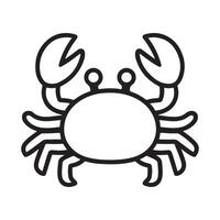 line art of a crab vector