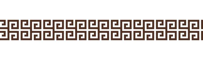 Greek key seamless border pattern collection. Decorative ancient meander, Greece ornament with repeated geometric motifs vector