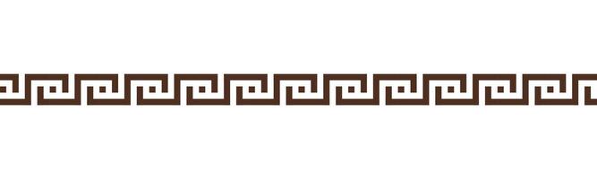 Greek key seamless border pattern collection. Decorative ancient meander, Greece ornament with repeated geometric motifs vector
