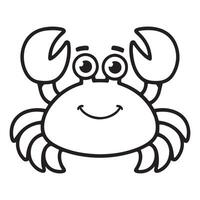 line art of a crab vector