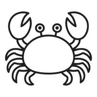 line art of a crab vector