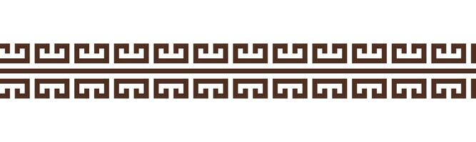 Greek key seamless border pattern collection. Decorative ancient meander, Greece ornament with repeated geometric motifs vector