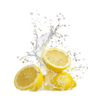 Lemon Slice With Water on Transparent Background png