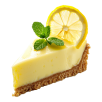 Yellow Cheese Lemon Cake on Transparent Background png