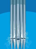 graphic design illustration with organs musical instrument vector