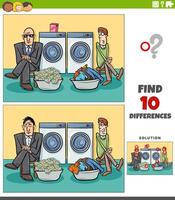 differences game with money laundering cartoon vector