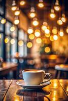 Mockup of Coffee cup isolated on dark background photo