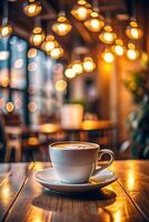 Mockup of Coffee cup isolated on dark background photo