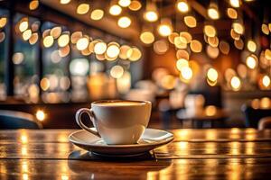 Mockup of Coffee cup isolated on dark background photo