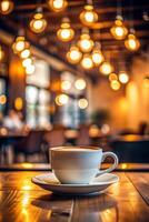 Mockup of Coffee cup isolated on dark background photo