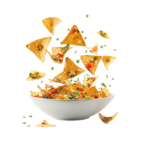 Triangular Chips in a Bowl on Transparent Background png