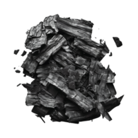 Chopped Coal Pieces on Transparent Background png