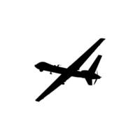 Silhouette of the UAV drone or Unmanned Aerial Vehicle, Flat Style, can use for Art Illustration, Logo Gram, Pictogram, Website, or Graphic Design Element vector