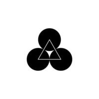 Triangle Shape in the 3 Circle Shape, can use for Logo Gram, Website, Ornate, Decoration or Graphic Design Element vector