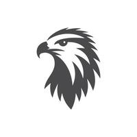 simple eye catching minimalist hawk bird silhouette, black and white, white background vector