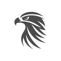 simple eye catching minimalist hawk bird silhouette, black and white, white background vector