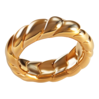 Luxury Gold Ring on Transparent Background png