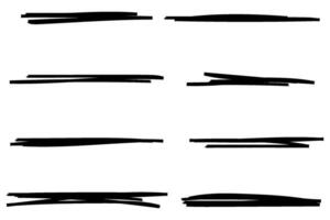 Set of hand drawn scribbles, design element vector