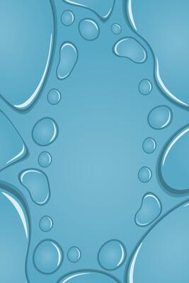 Liquid Border of Water rain drops on window. Banner shower condensation on glass. Realistic droplets frame