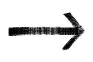 Black hand drawn arrow design element vector