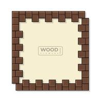 Decorative vintage wood picture frame and border isolate on white background vector