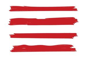 Set of hand drawn brush strokes, design element vector