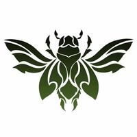illustration graphic of tribal art abstract design beetle vector