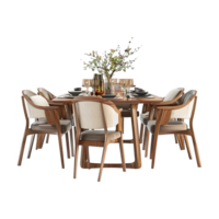 Cafe Chairs with Table for Customers on Transparent Background png