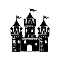 Black and White Fortress Icon vector